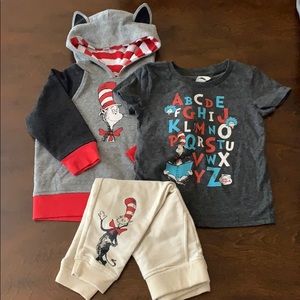 Used Cat and Hat 3 Piece Set